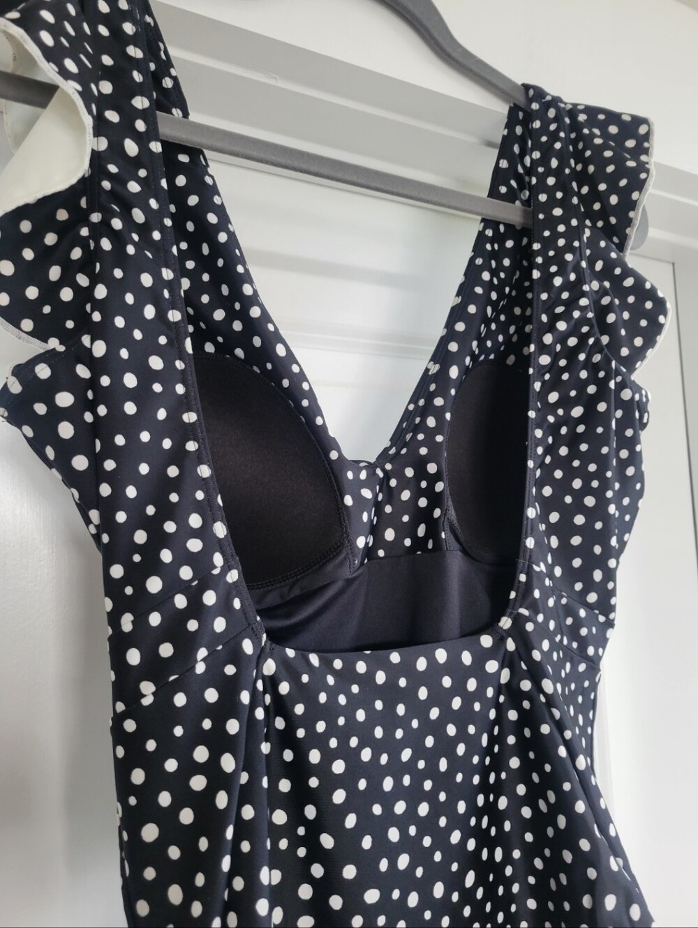 summersalt Long Torso Ruffle Backflip Polka Dot One-Piece Swimsuit - Picture 2 of 6